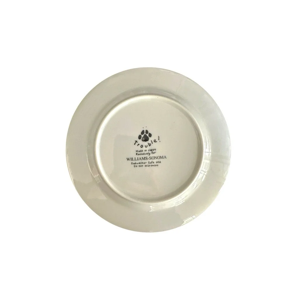 Williams Sonoma Trouble! Bull Terrier 6 Plates 8